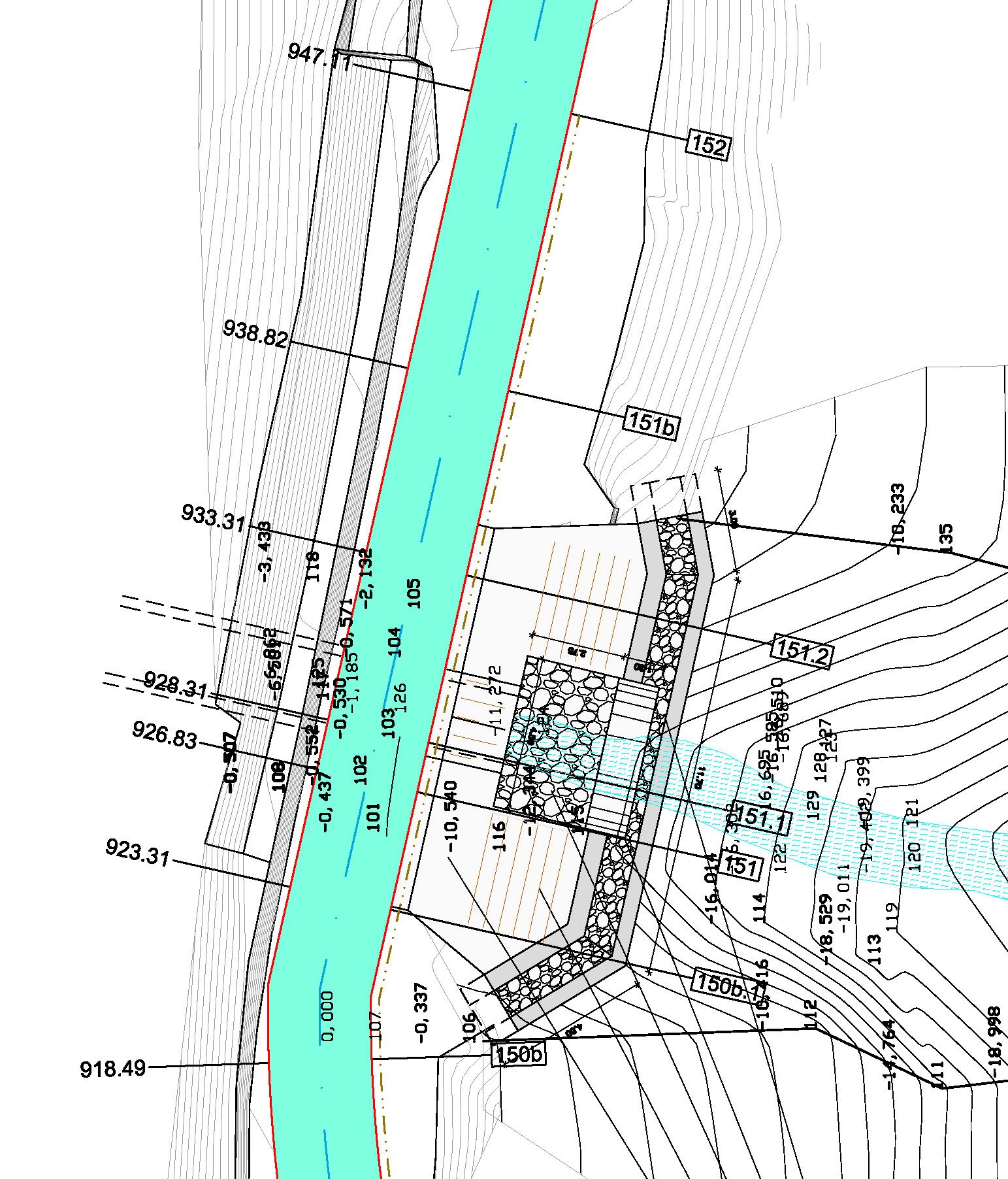 planimetria pista ciclabile
