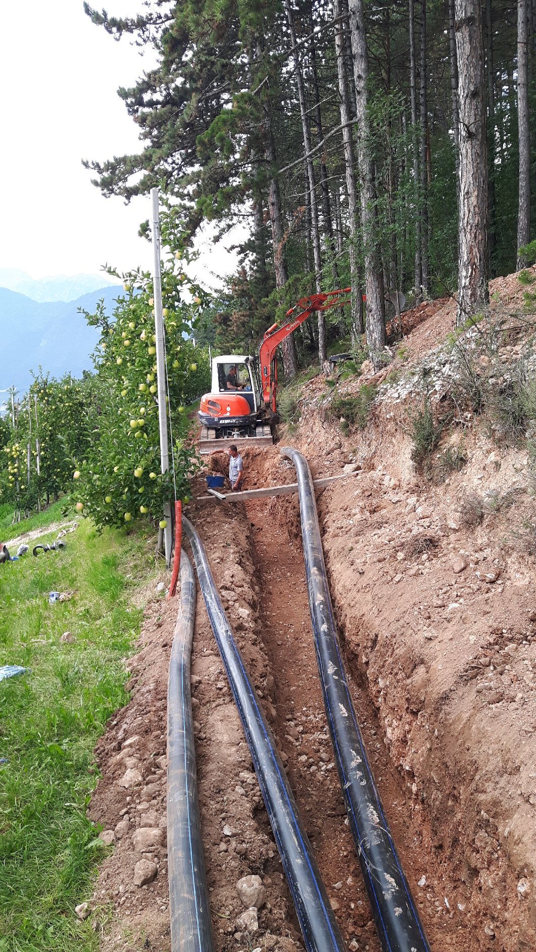 realizzazione collettore fognatura nera fiave