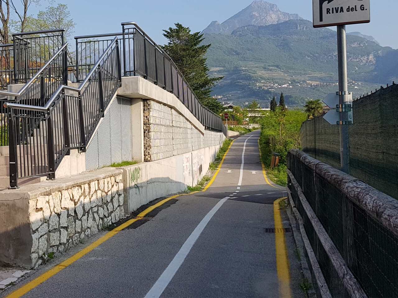 ciclabile riva collegamento varone arco