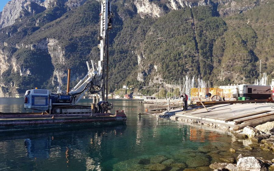 lavori spiaggia olivi riva garda