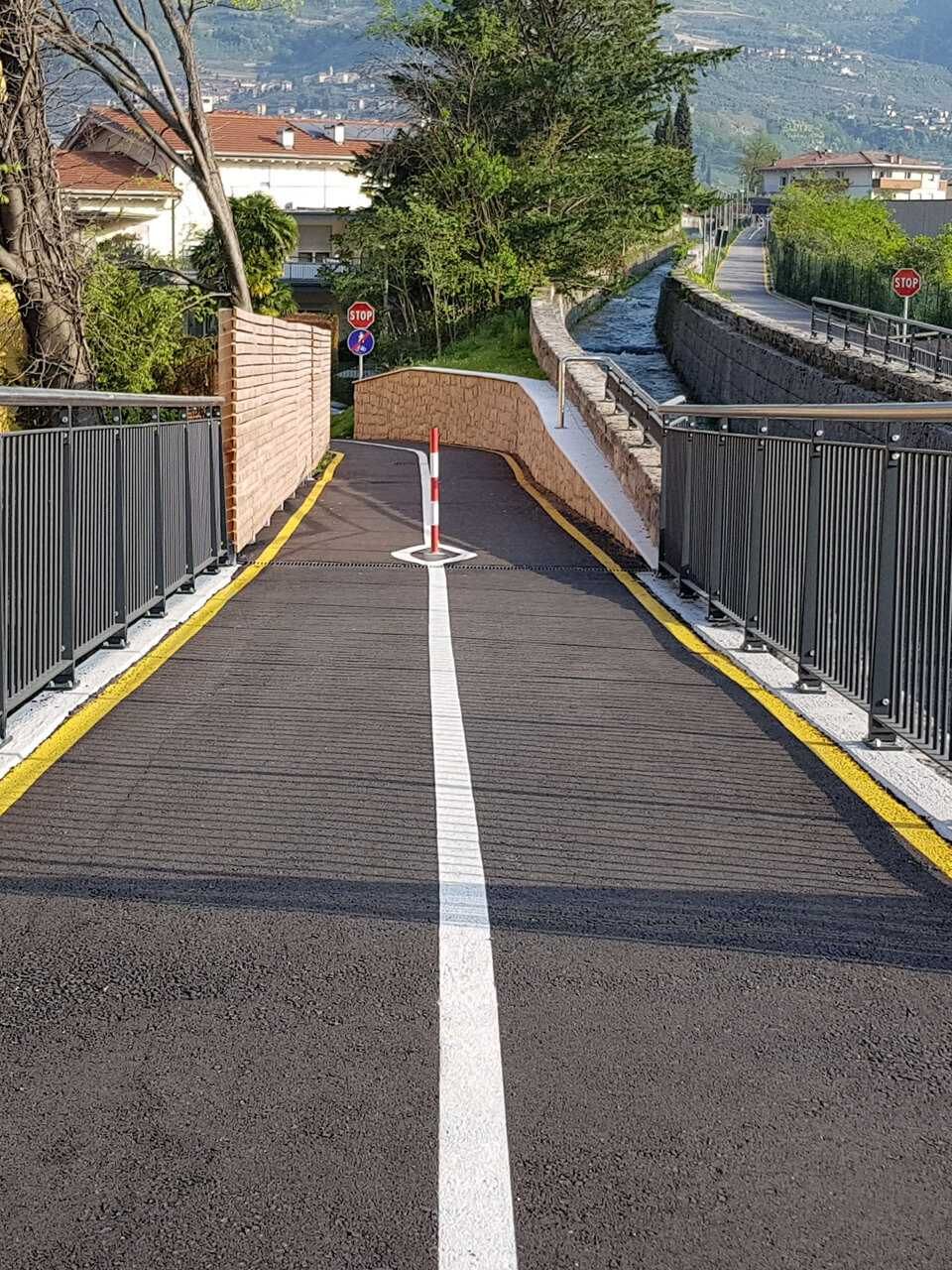 pista ciclabile cantiere ultimato riva