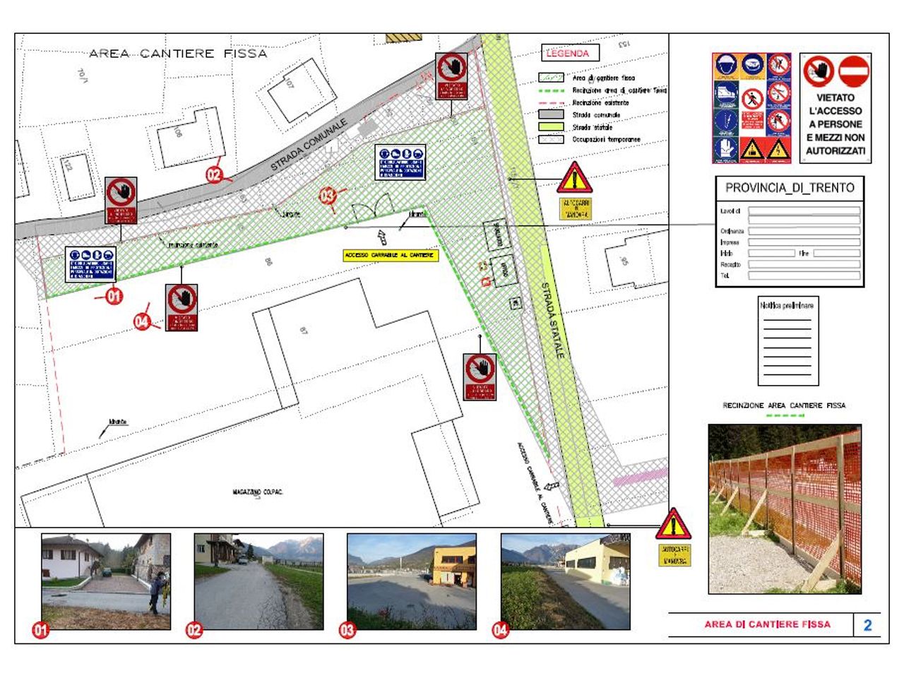 planimetria area cantiere fissa